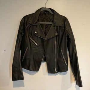 Black leather jacket